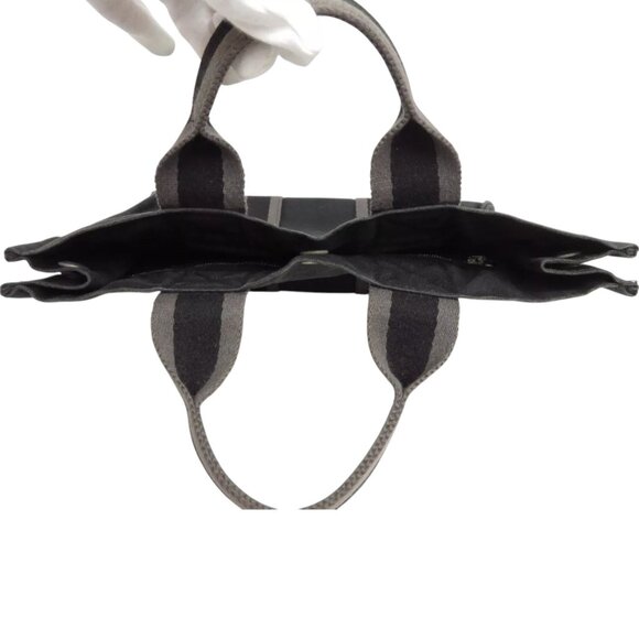 226209BR (L2) Hermes Tote Bag Fourre Tout PM Black Canvas - Picture 3 of 12